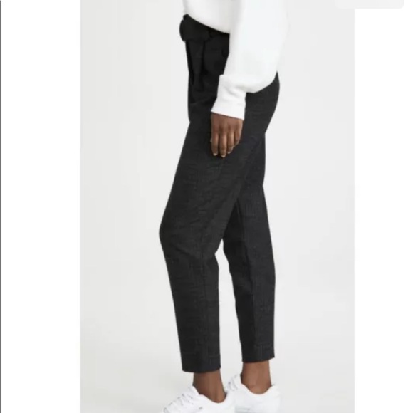 A.L.C Diego cropped belted pinstriped flannel tapered pants-NWT-2 - Picture 7 of 10